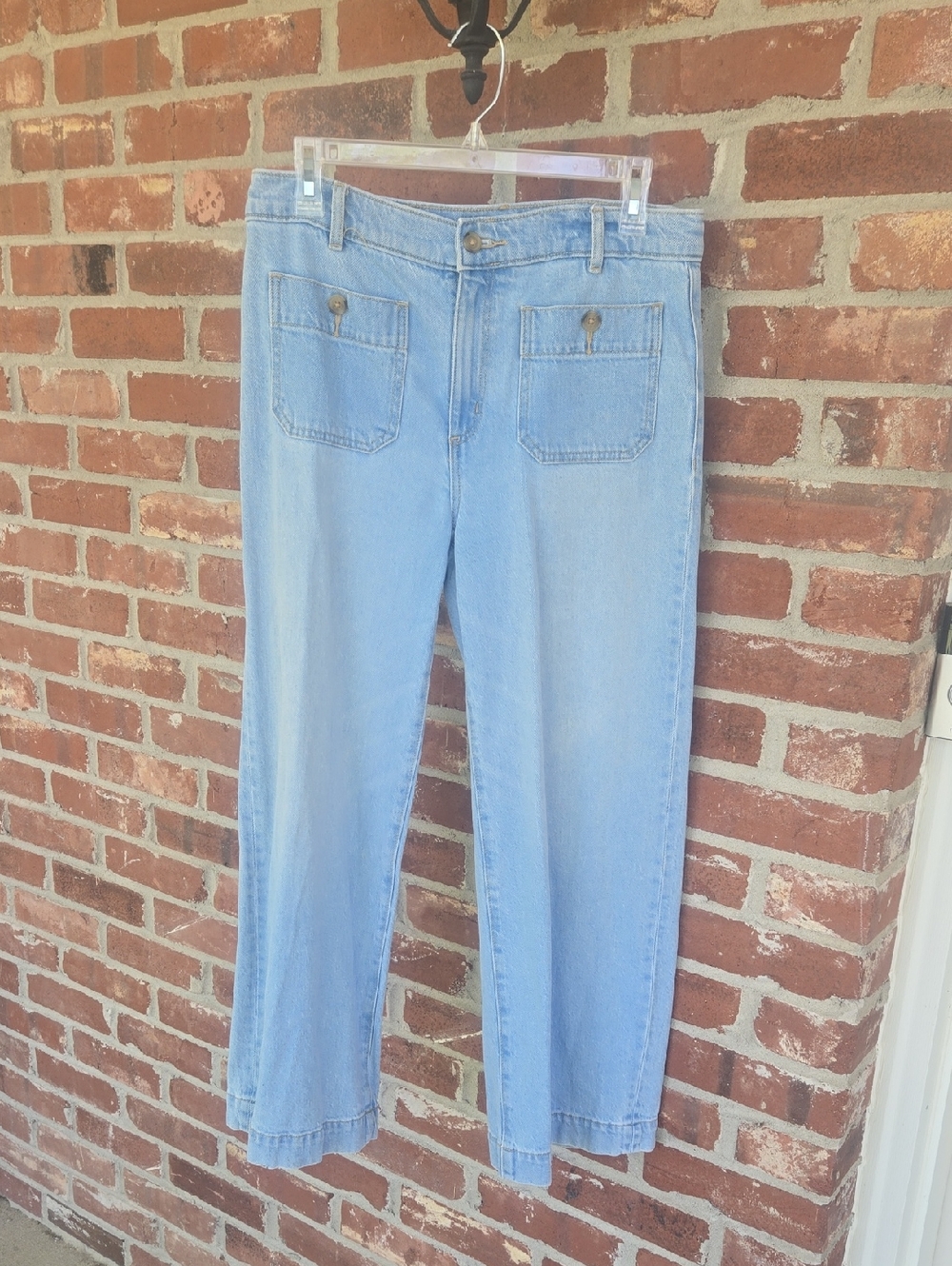 LOFT Light Wash Palmer Wide Leg Jeans